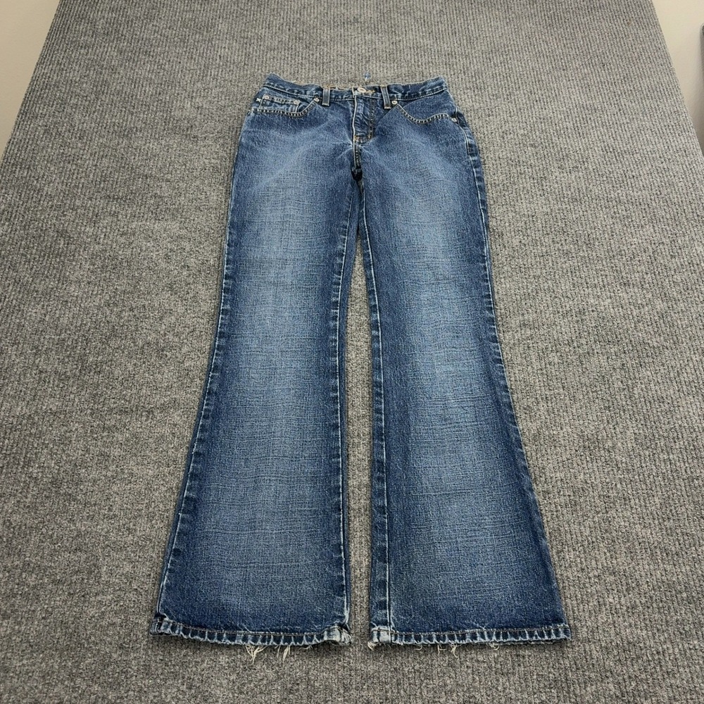 Vintage Express Jeans Jeans Women 1/2 R Blue Cotton Extreme Flare Y2K Boho Retro